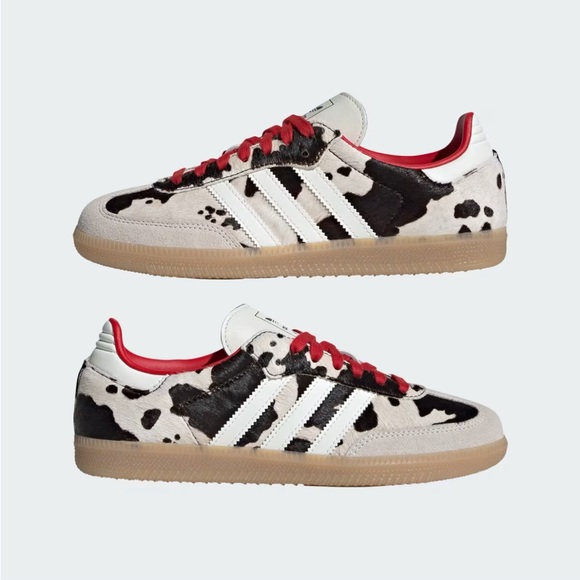 NWT Women’s Adidas Samba OG Cow Print Sneakers Size 7.5 - Picture 4 of 8